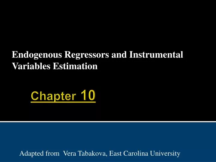 endogenous regressors and instrumental variables estimation