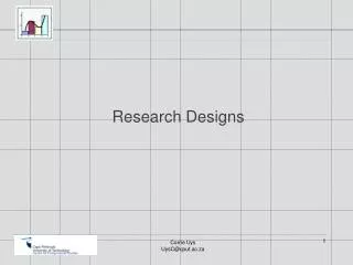 Research Designs