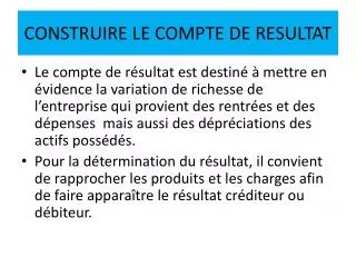 construire le compte de resultat