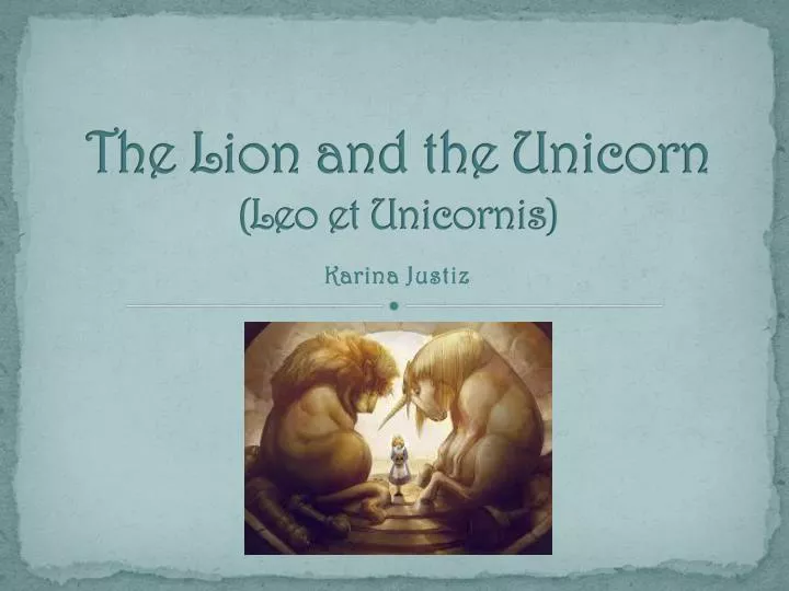 the lion and the unicorn leo et unicornis