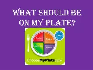 What should be on my plate?