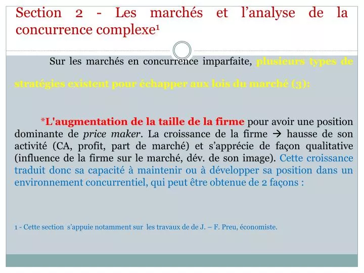 section 2 les march s et l analyse de la concurrence complexe 1