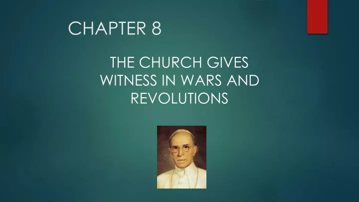 the church gives witness in wars and revolutions