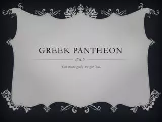 Greek Pantheon