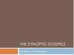 The Synoptic Gospels - slide 1