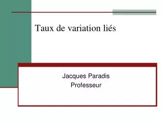taux de variation li s