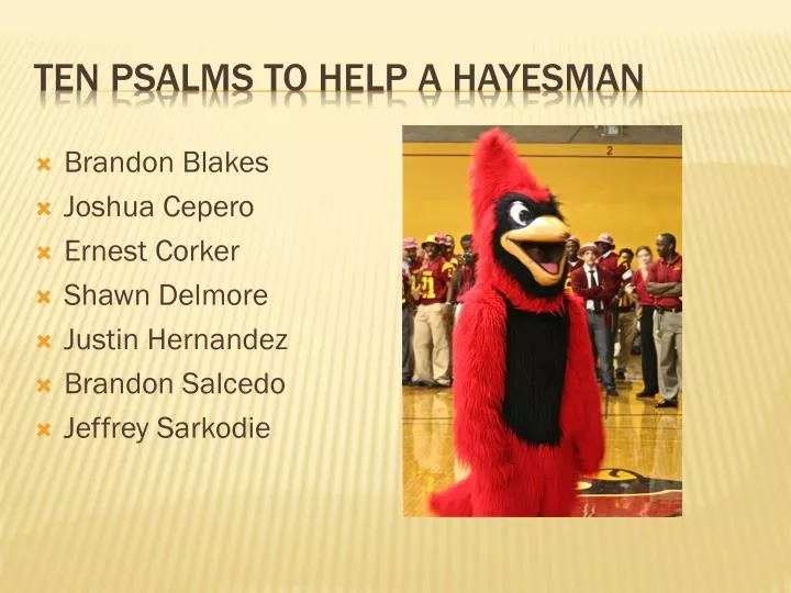 ten psalms to help a hayesman