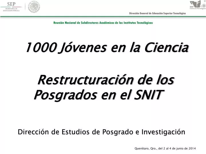 1000 j venes en la ciencia