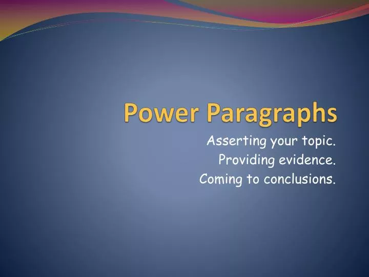 power paragraphs