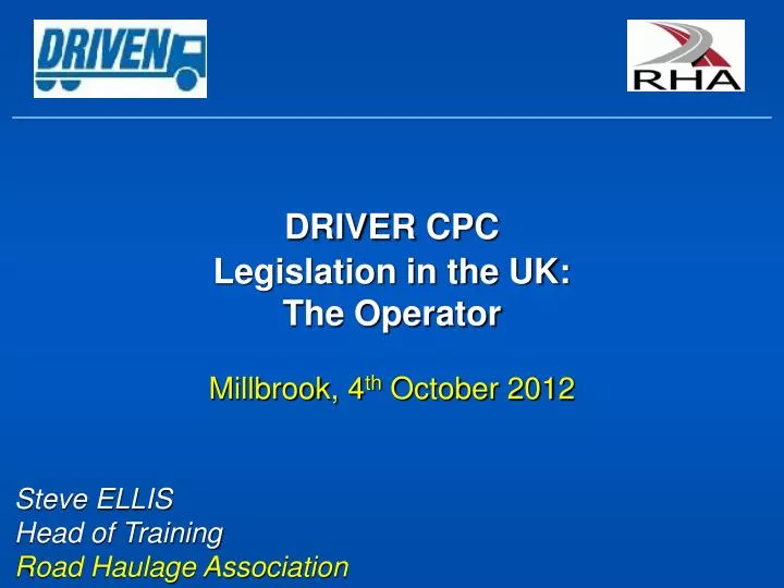 driver cpc legislation in the uk the operator