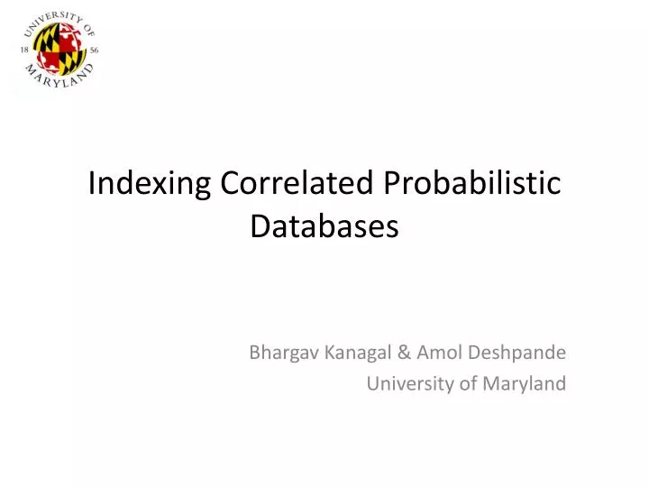 indexing correlated probabilistic databases