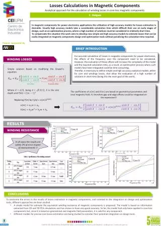 Losses Calculations in Magnetic Components