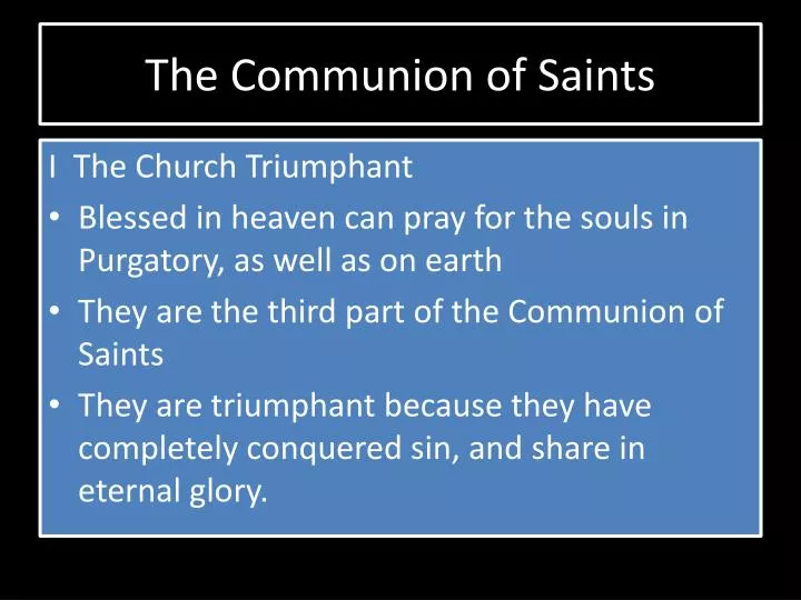the communion of saints
