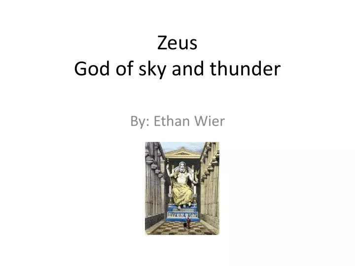 zeus god of sky and thunder