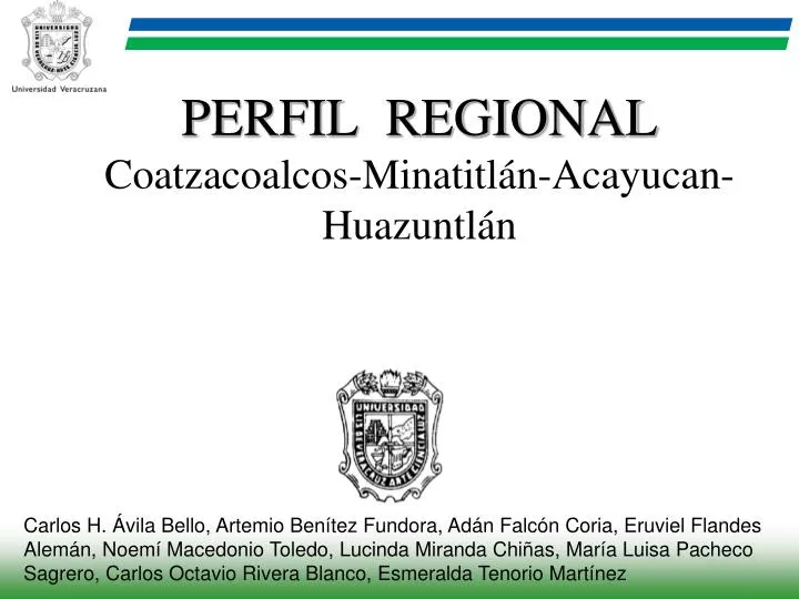 perfil regional coatzacoalcos minatitl n acayucan huazuntl n