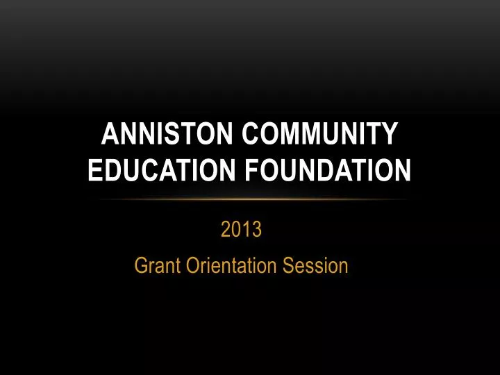 anniston community education foundation