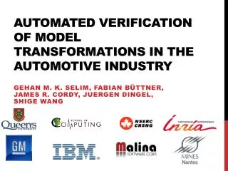 Automated Verification of Model Transformations in the Automotive Industry