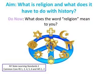 Aim: What is religion and what does it have to do with history?