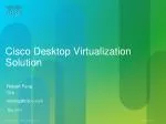Cisco Desktop Virtualization Solution - slide 1