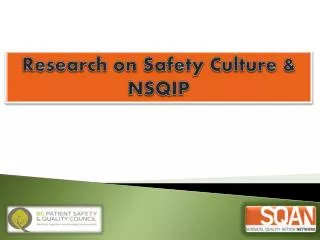 Research on Safety Culture &amp; NSQIP