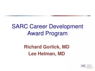 SARC Career Development Award Program
