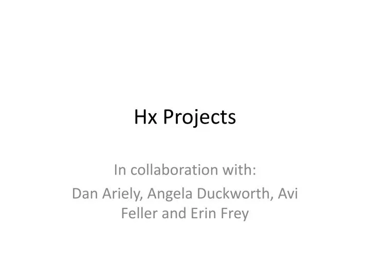 hx projects