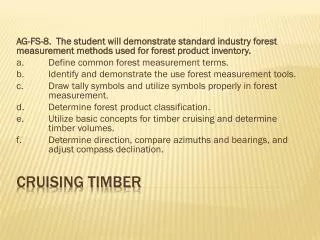 Cruising Timber