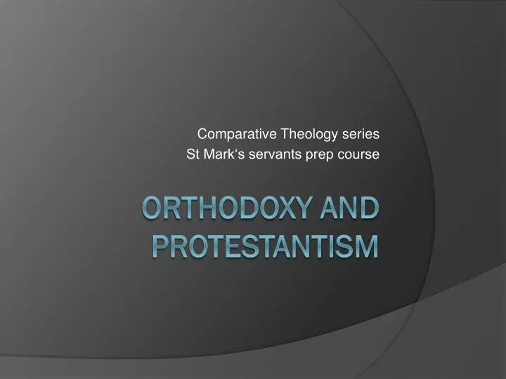 comparative theology series st mark s servants prep course