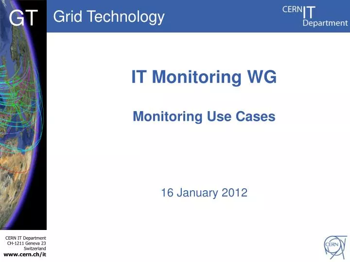 it monitoring wg monitoring use cases