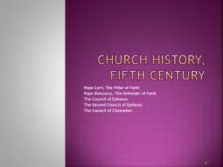 Church History, Fifth century