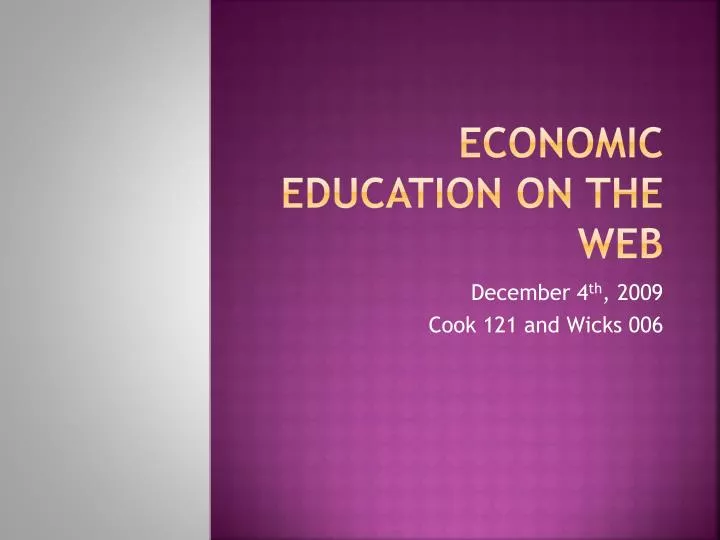 economic education on the web