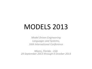 MODELS 2013