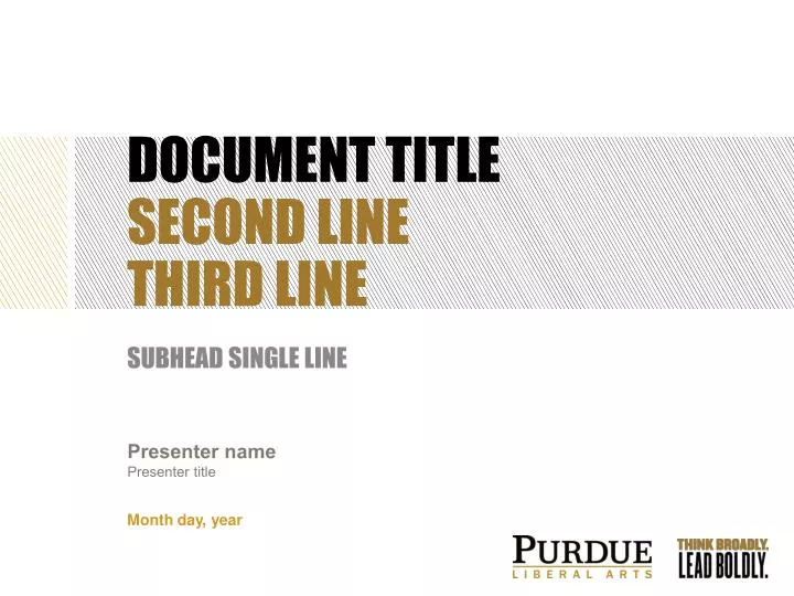 document title second line third line