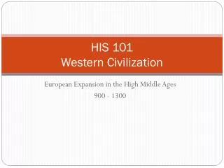 HIS 101 Western Civilization