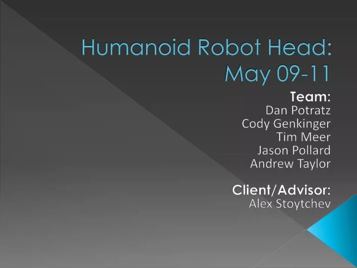humanoid robot head may 09 11