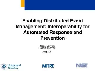 Enabling Distributed Event Management: Interoperability for Automated Response and Prevention