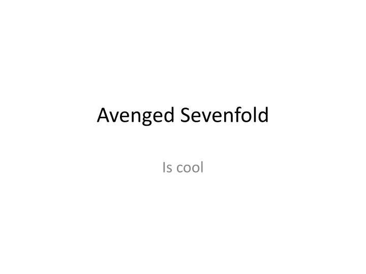 avenged sevenfold