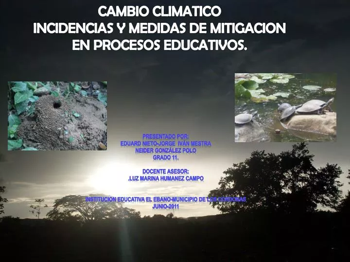 cambio climatico incidencias y medidas de mitigacion en procesos educativos
