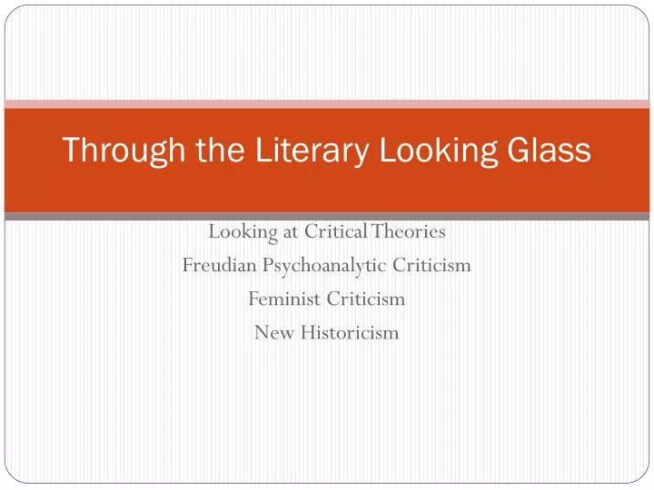 through the literary looking glass