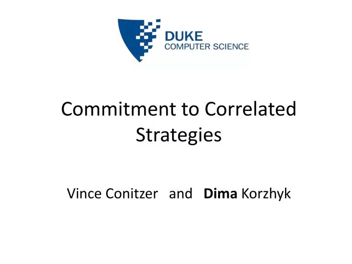 commitment to correlated strategies