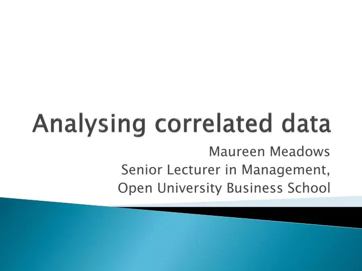analysing correlated data