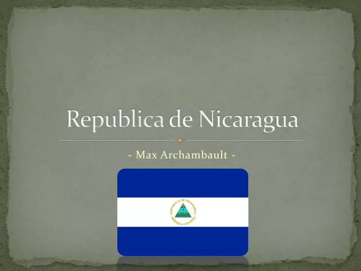 republica de nicaragua