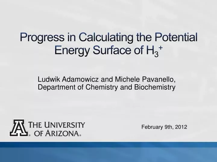 progress in calculating the potential energy surface of h 3