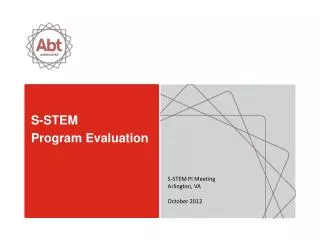 S-STEM Program Evaluation