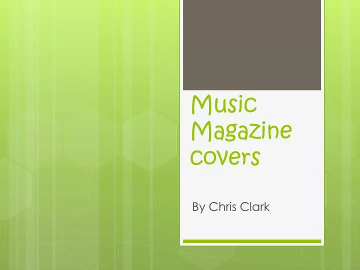 music magazine covers