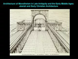 Architecture of Monotheism in Late Antiquity and the Early Middle Ages:
