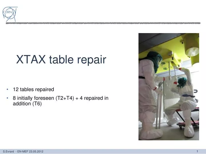 xtax table repair