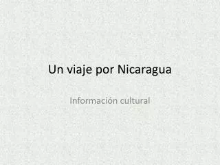 un viaje por nicaragua