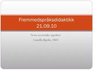 fremmedspr ksdidaktikk 21 09 10