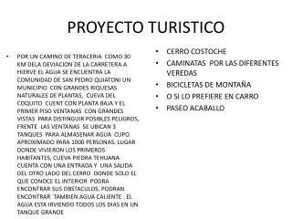 proyecto turistico